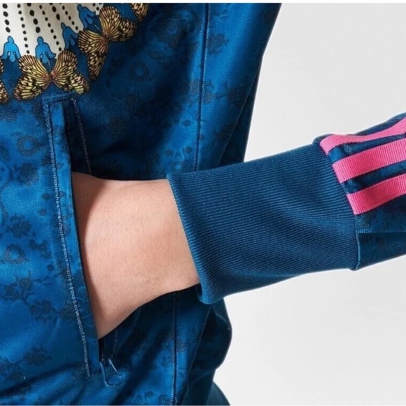 ADIDAS Originals x Farm Rio Butterfly Mosaic Track Zip Jacket women size Large - Picture 5 of 12